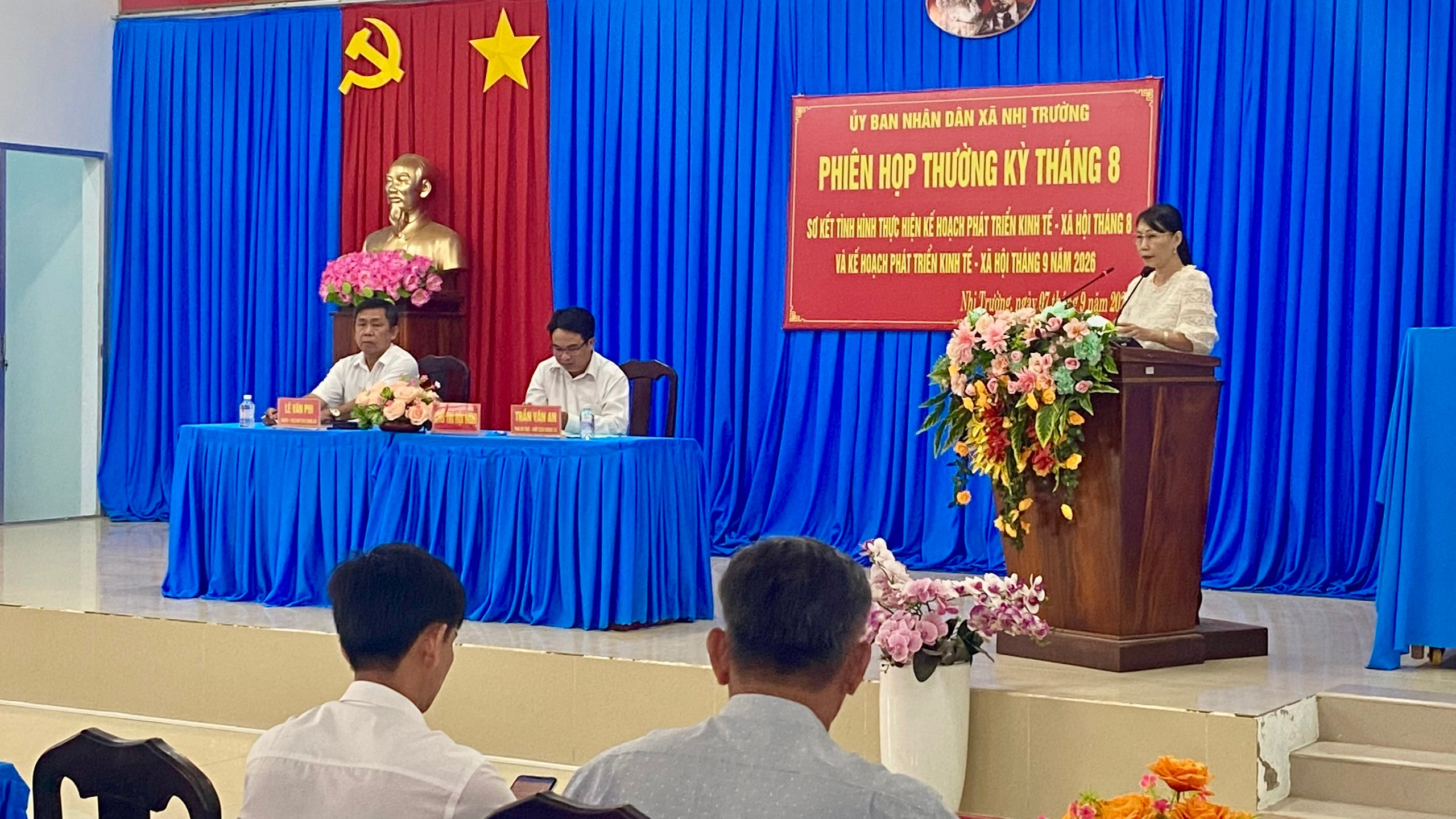 Xã Nhị Trường sơ kết tình hình thực hiện kế hoạch phát triển kinh tế - xã hội tháng 8 năm 2026.