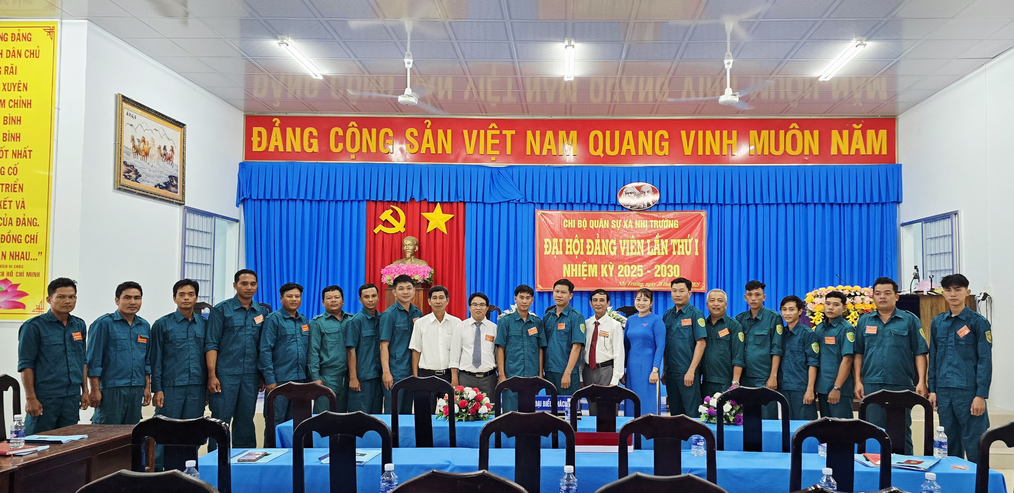 Chi bộ Quân sự xã Nhị Trường tổ chức Đại hội lần thứ I, nhiệm kỳ 2025 -2030