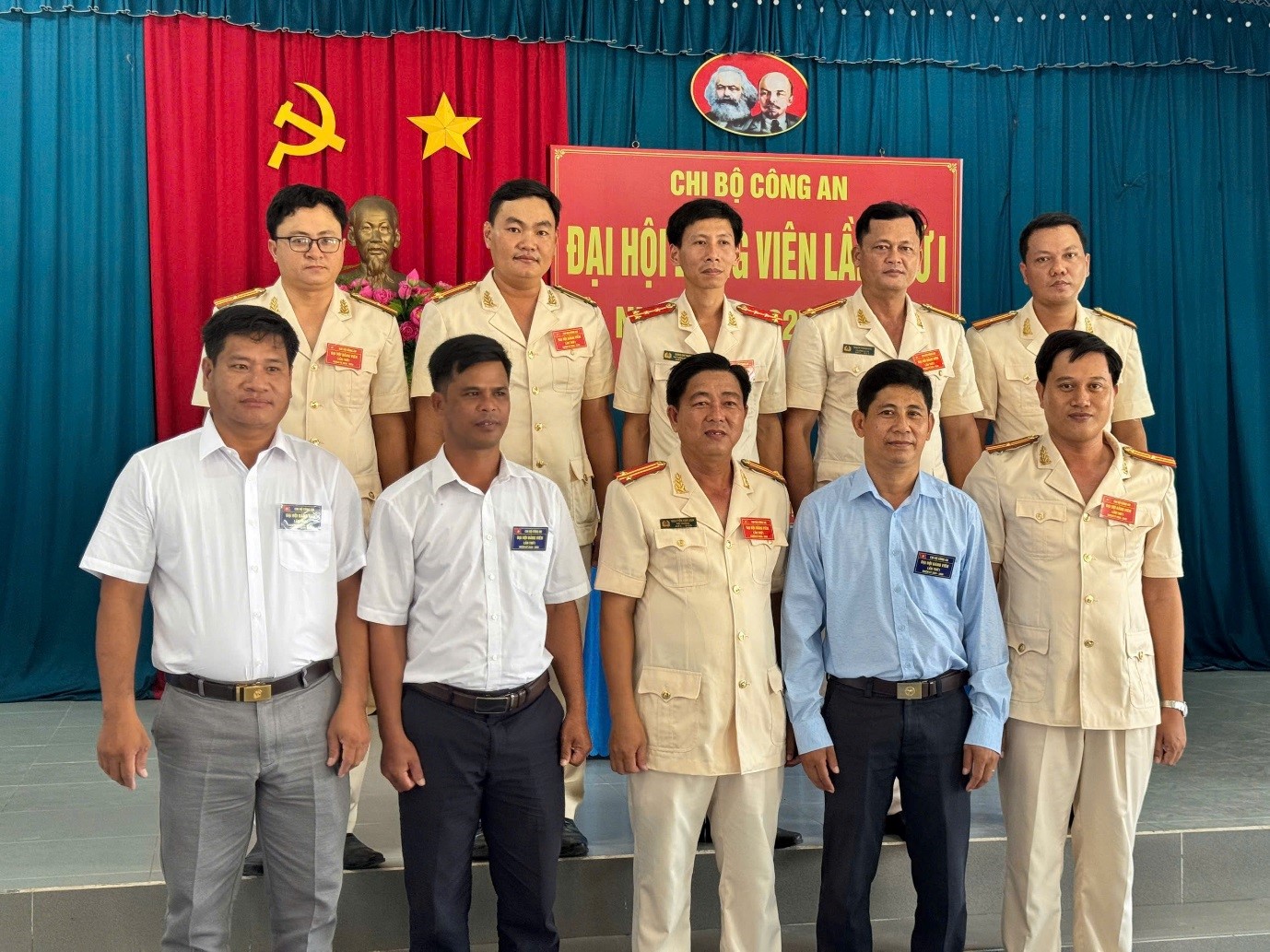 Đại hội Đảng viên Chi bộ Công an xã Nhị Trường lần thứ I, nhiệm kỳ 2025 - 2030