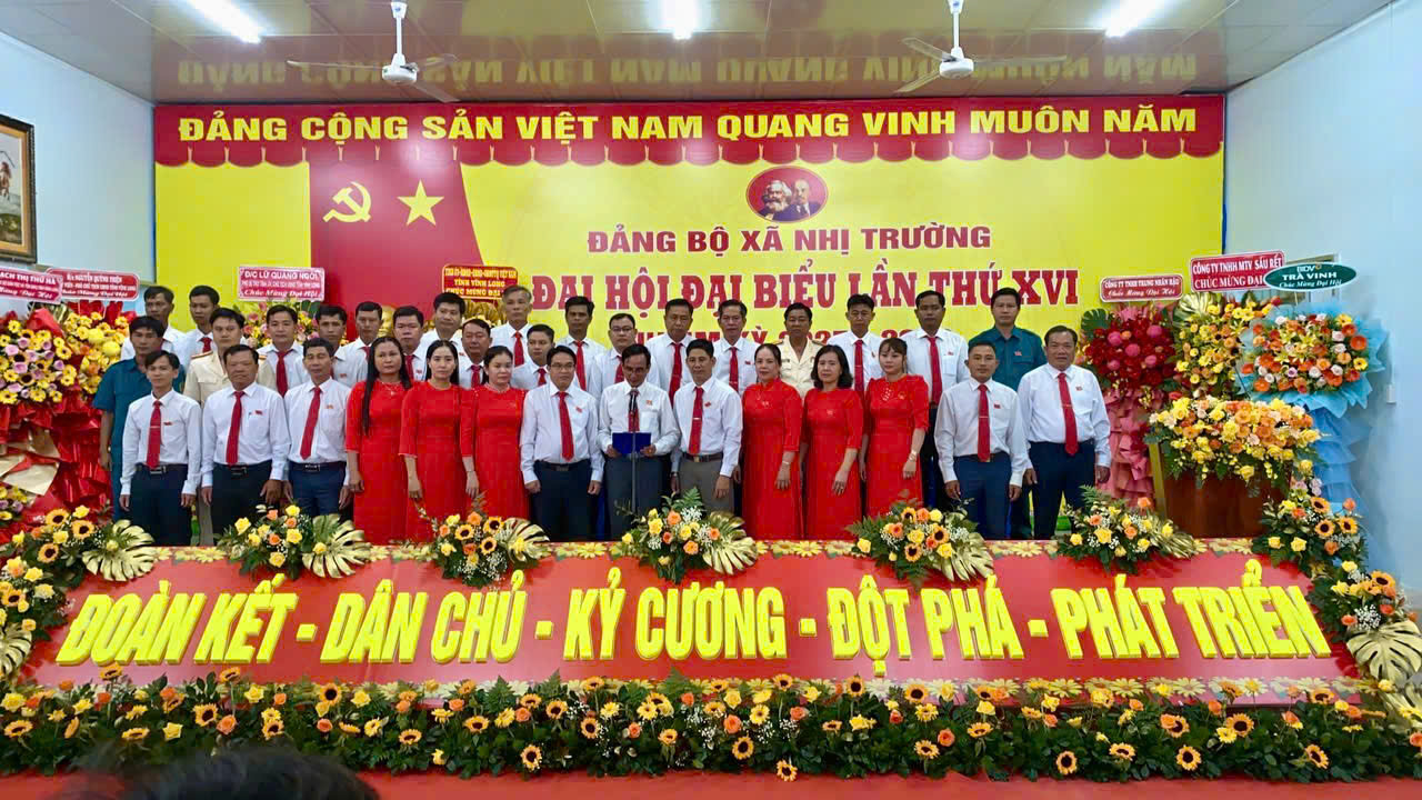 Đại hội đại biểu Đảng bộ xã Nhị Trường lần thứ XVI, nhiệm kỳ 2025 - 2030 thành công tốt đẹp!