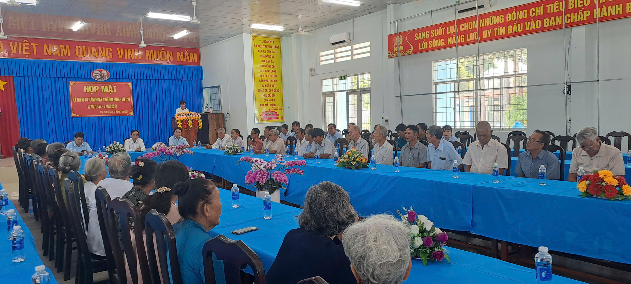 Xã Nhị Trường tổ chức họp mặt kỷ niệm 78 năm ngày Thương binh – Liệt sĩ (27/7/1947 - 27/7/2025)