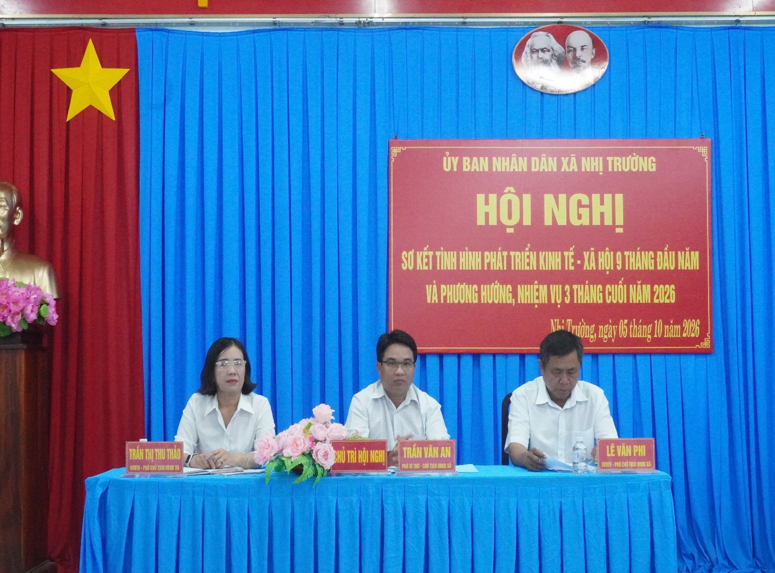   Xã Nhị Trường tổ chức Hội nghị sơ kết tình hình phát triển kinh tế - xã hội 9 tháng đầu năm và phương hướng, nhiệm vụ 3 tháng cuối năm 2026